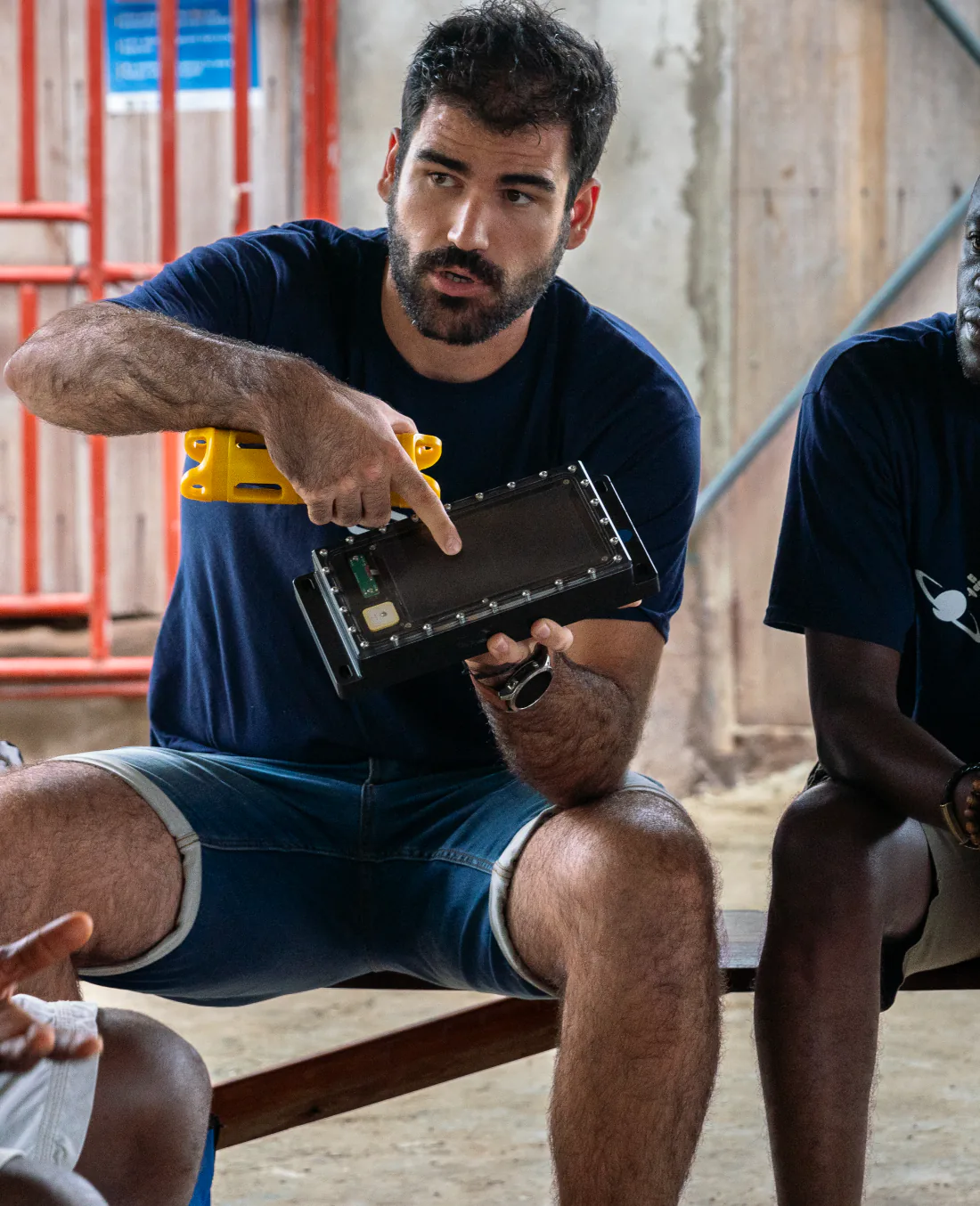 Transforming Ghana Fisheries — Ocean Data Network: the project lead demonstrating an ocean-data sensor to fishers, documentary by Engman Wulff